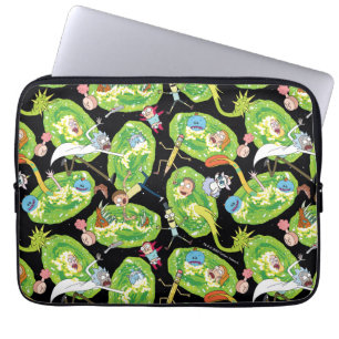 RICK AND MORTY™   Falling Through Portals Pattern Laptop Sleeve