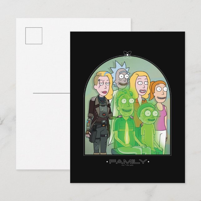 Rick and Morty Family Graphic Postcard (Front/Back)