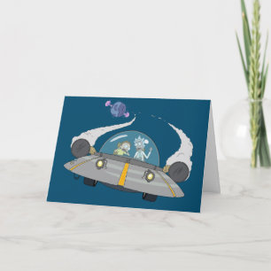 RICK AND MORTY™   Flying Off In Space Ship Card