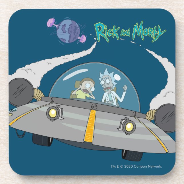 RICK AND MORTY™ | Flying Off In Space Ship Coaster (Front)