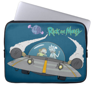 RICK AND MORTY™ Flying Off In Space Ship Laptop Sleeve