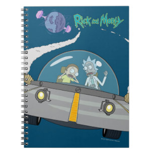 RICK AND MORTY™   Flying Off In Space Ship Notebook