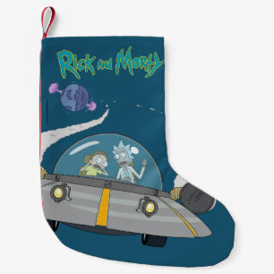 RICK AND MORTY™   Flying Off In Space Ship Small Christmas Stocking