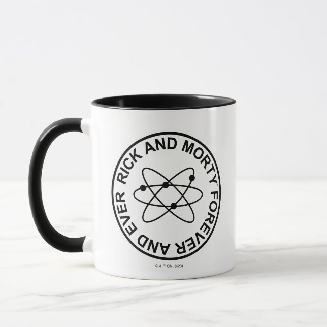 Rick and Morty Forever and Ever Atomic Badge Mug (Left)