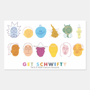 RICK AND MORTY™   Get Schwifty Rectangular Sticker