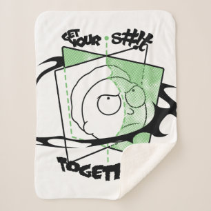 RICK AND MORTY™ Get Your S#!t Together! Sherpa Blanket