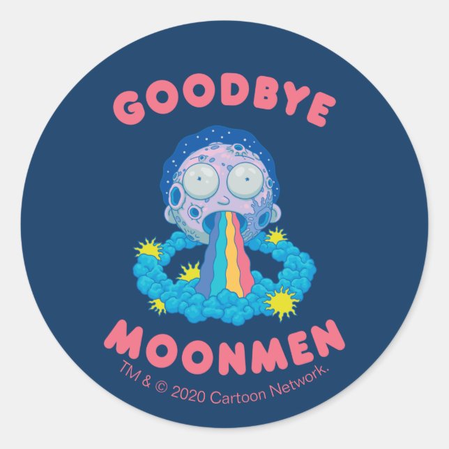 RICK AND MORTY™ | Goodbye Moonmen Classic Round Sticker (Front)