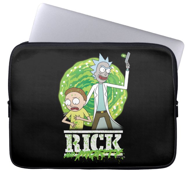 RICK AND MORTY™ | Green Splash Laptop Sleeve (Front)