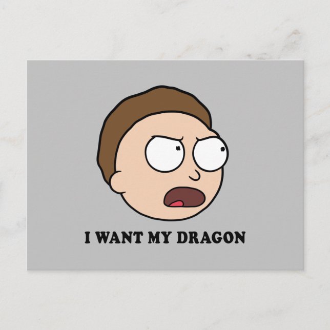 RICK AND MORTY™ | I Want My Dragon Invitation Postcard (Front)