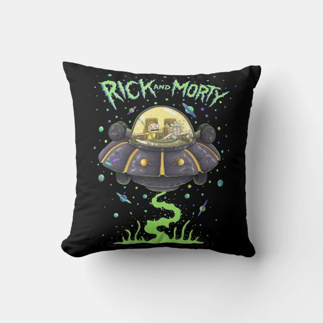 RICK AND MORTY™ | Illustrated Space Flight Graphic Cushion (Front)