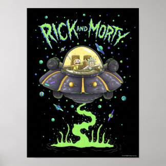RICK AND MORTY™ | Illustrated Space Flight Graphic Poster