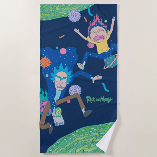 RICK AND MORTY™ | Infected Portal Jump Beach Towel (Front)
