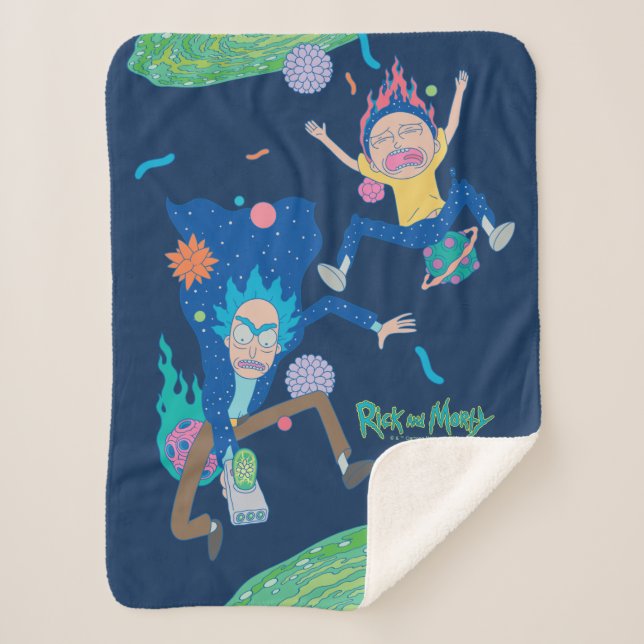 RICK AND MORTY™ | Infected Portal Jump Sherpa Blanket (Front)