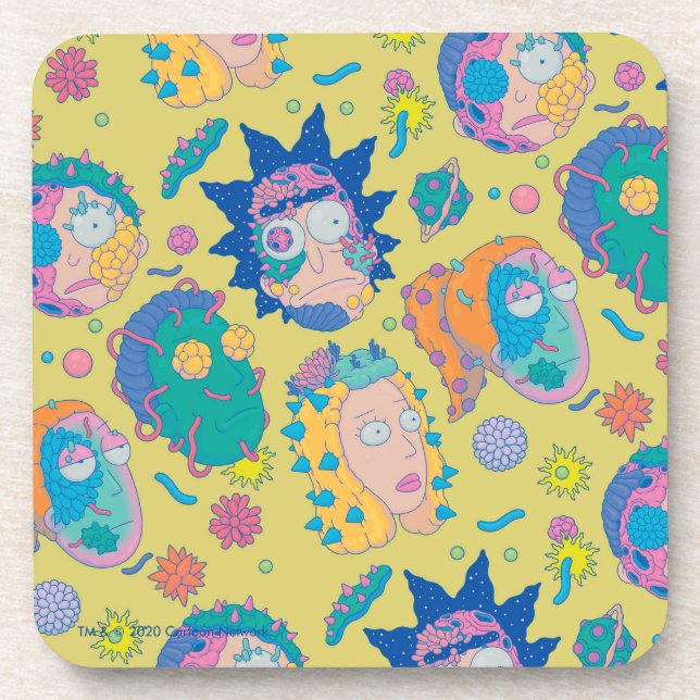 RICK AND MORTY™ | Infected Smith Family Pattern Coaster (Front)