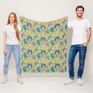 RICK AND MORTY™   Infected Smith Family Pattern Fleece Blanket