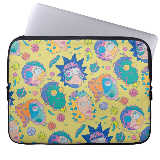 RICK AND MORTY™ | Infected Smith Family Pattern Laptop Sleeve (Front)