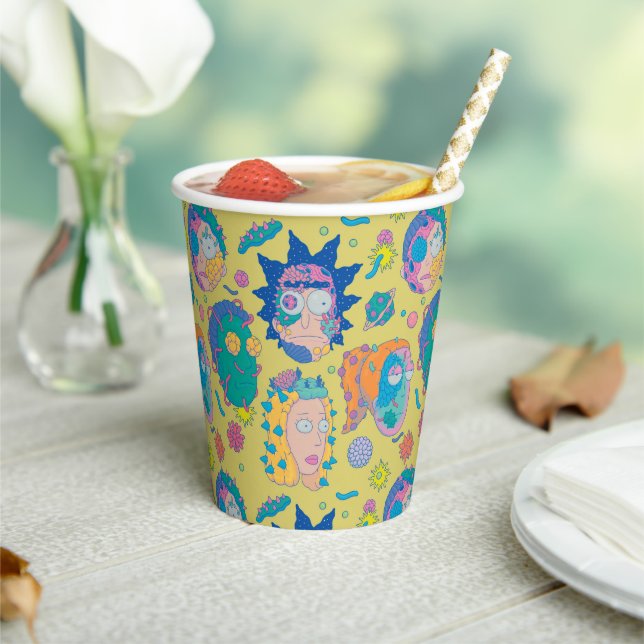 RICK AND MORTY™ | Infected Smith Family Pattern Paper Cups (Insitu)