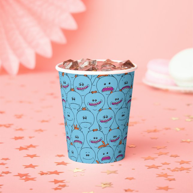 RICK AND MORTY™ | Kirkland Mr. Meeseeks Paper Cups (Insitu)