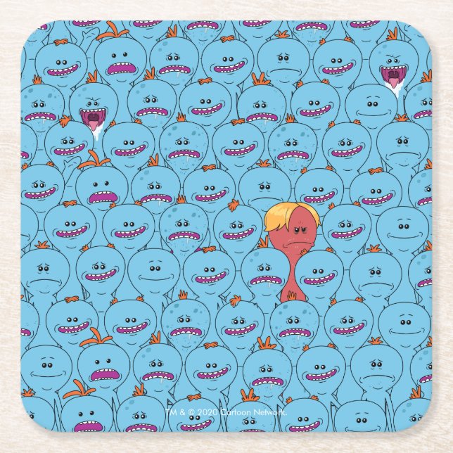 RICK AND MORTY™ | Kirkland Mr. Meeseeks Square Paper Coaster (Front)