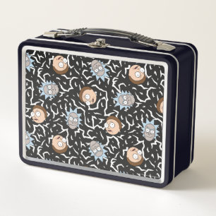Rick and Morty Lightning Pattern Metal Lunch Box