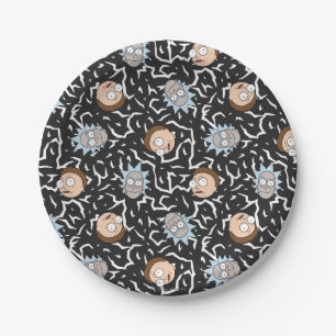 Rick and Morty Lightning Pattern Paper Plate