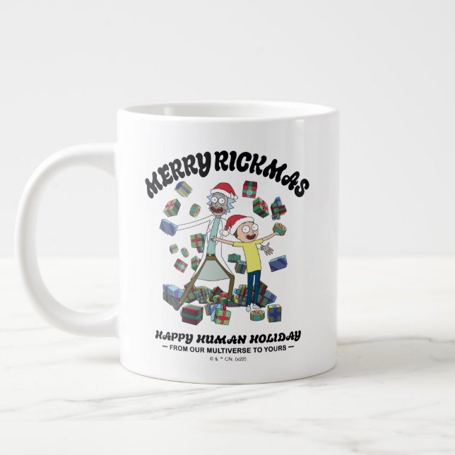 Rick and Morty | Merry Rickmas Presents Large Coffee Mug (Left)