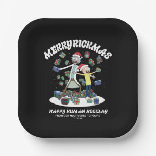 Rick and Morty   Merry Rickmas Presents Paper Plate