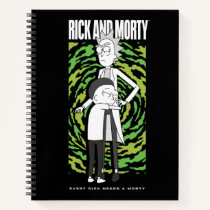 RICK AND MORTY™   Morty Hugging Rick Notebook