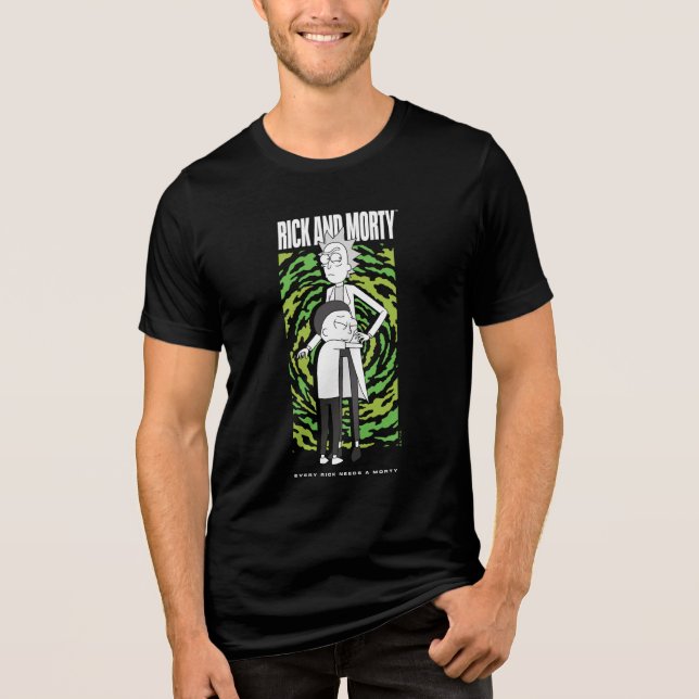 RICK AND MORTY™ | Morty Hugging Rick Tri-Blend Shirt (Front)