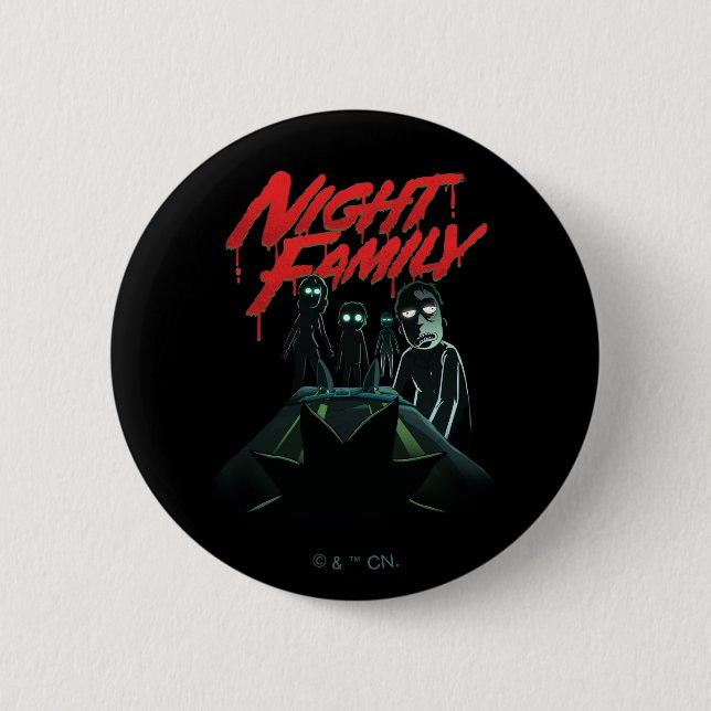 RICK AND MORTY™ | Night Family 6 Cm Round Badge (Front)