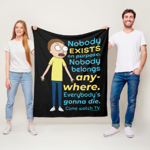 RICK AND MORTY™   Nobody Exists On Purpose Fleece Blanket