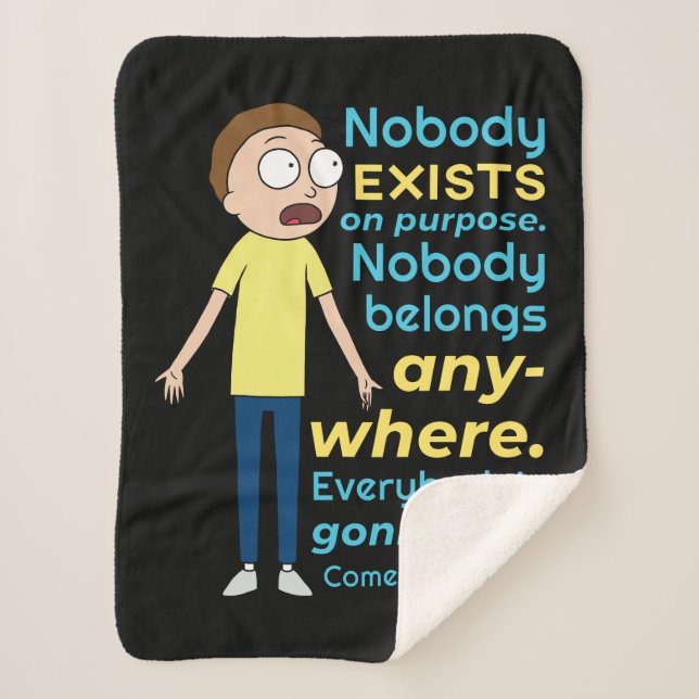RICK AND MORTY™ | Nobody Exists On Purpose Sherpa Blanket (Front)