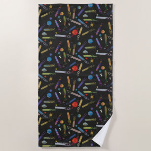 RICK AND MORTY™   Outer Space Comet Pattern Beach Towel