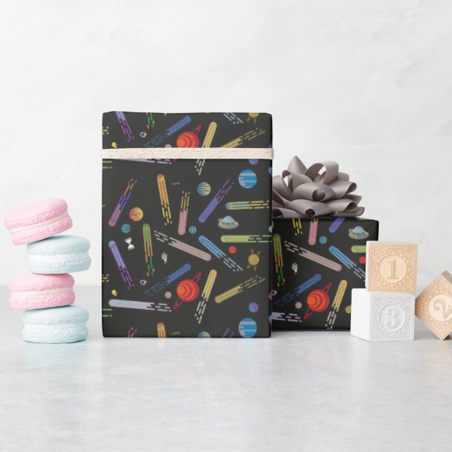 RICK AND MORTY™ | Outer Space Comet Pattern Wrapping Paper (Baby Shower)