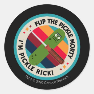 RICK AND MORTY™   Outer Space Patches Pattern Classic Round Sticker