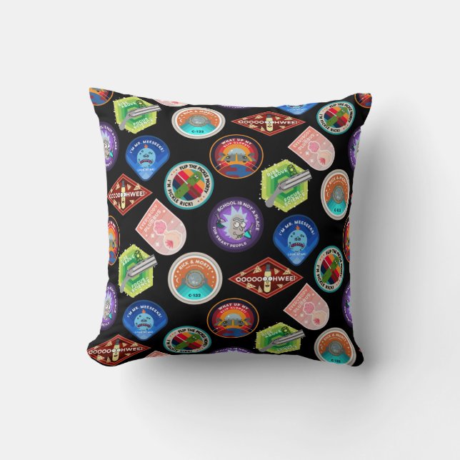 RICK AND MORTY™ | Outer Space Patches Pattern Cushion (Front)