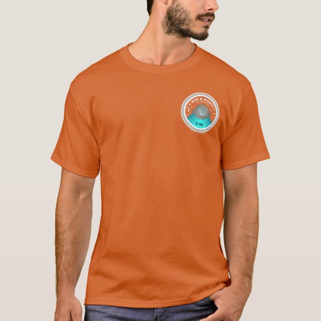 RICK AND MORTY™ | Outer Space Patches Pattern T-Shirt (Front)