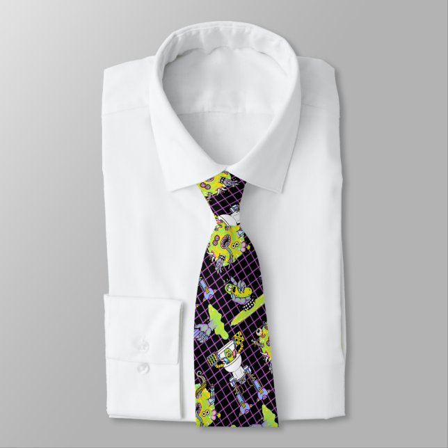 RICK AND MORTY™ | Pickle Rick Portal Pattern Tie (Tied)
