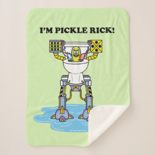RICK AND MORTY™   Pickle Rick Toilet Mech Sherpa Blanket