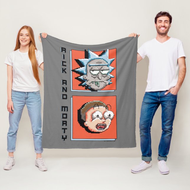 RICK AND MORTY™ | Pixelverse Panel Graphic Fleece Blanket (In Situ)