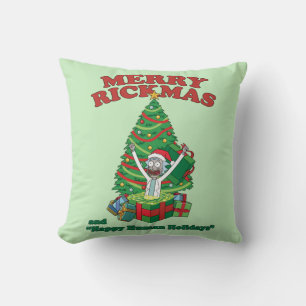 Rick and Morty   Portal Rick Merry Rickmas Cushion