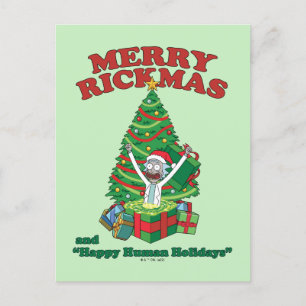Rick and Morty   Portal Rick Merry Rickmas Holiday Postcard