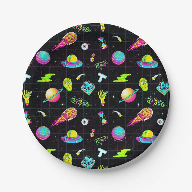 RICK AND MORTY™ | Psychedelic Season 3 Pattern Paper Plate (Front)