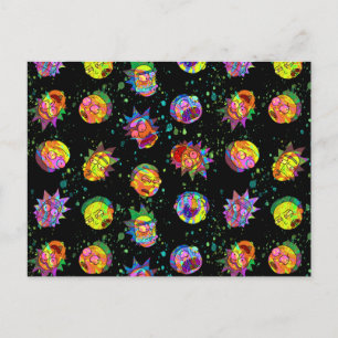 RICK AND MORTY™   Psychedelic Swirl Pattern Invitation Postcard