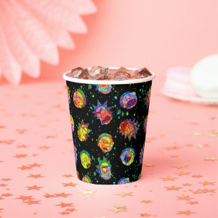RICK AND MORTY™ Psychedelic Swirl Pattern Paper Cups