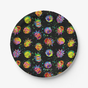RICK AND MORTY™   Psychedelic Swirl Pattern Paper Plate