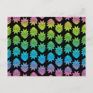 RICK AND MORTY™   Rainbow Rick Head pattern Invitation Postcard