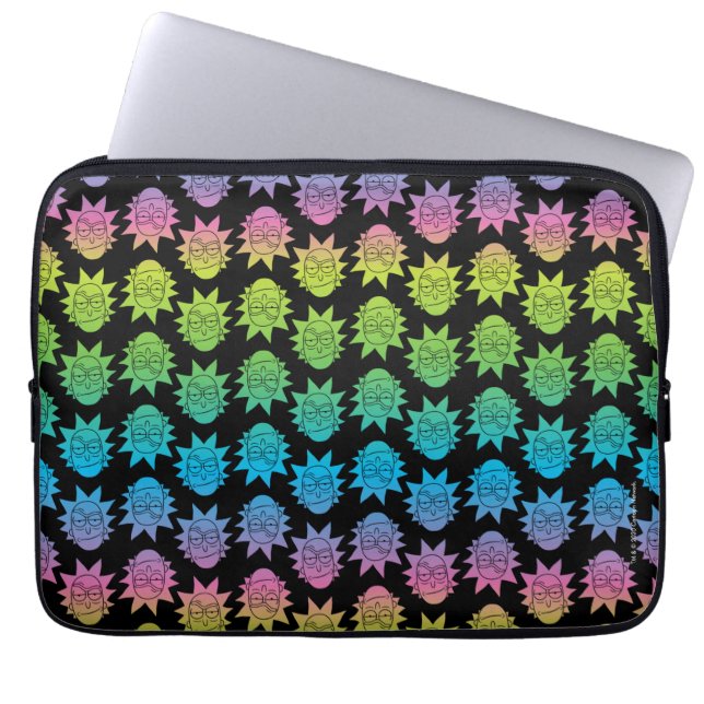 RICK AND MORTY™ | Rainbow Rick Head pattern Laptop Sleeve (Front)