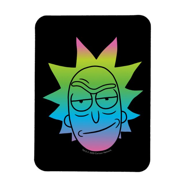 RICK AND MORTY™ | Rainbow Rick Head pattern Magnet (Vertical)