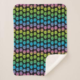 RICK AND MORTY™   Rainbow Rick Head pattern Sherpa Blanket